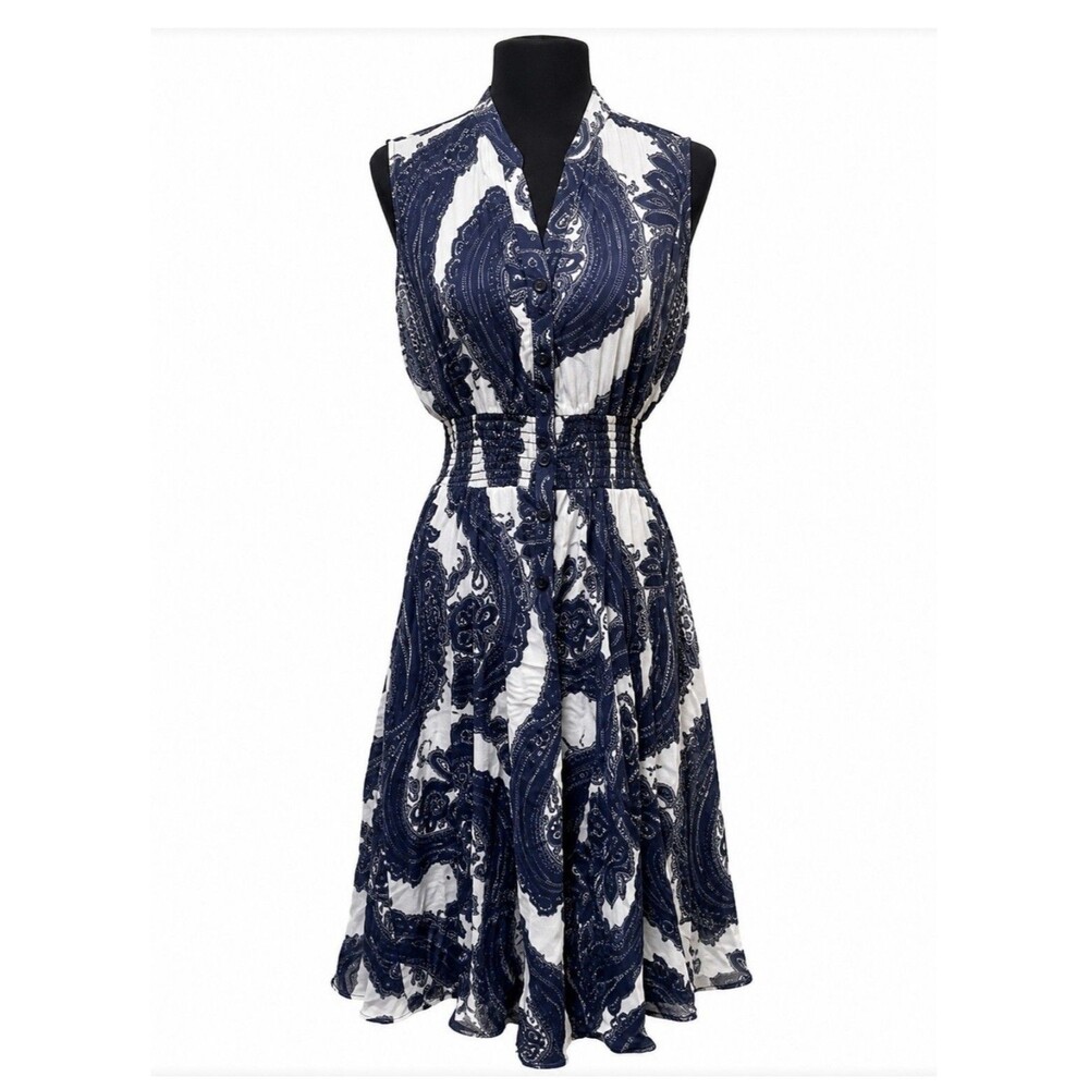 Chelsea & Theodore Paisley Print Maxi Dress Size 3X